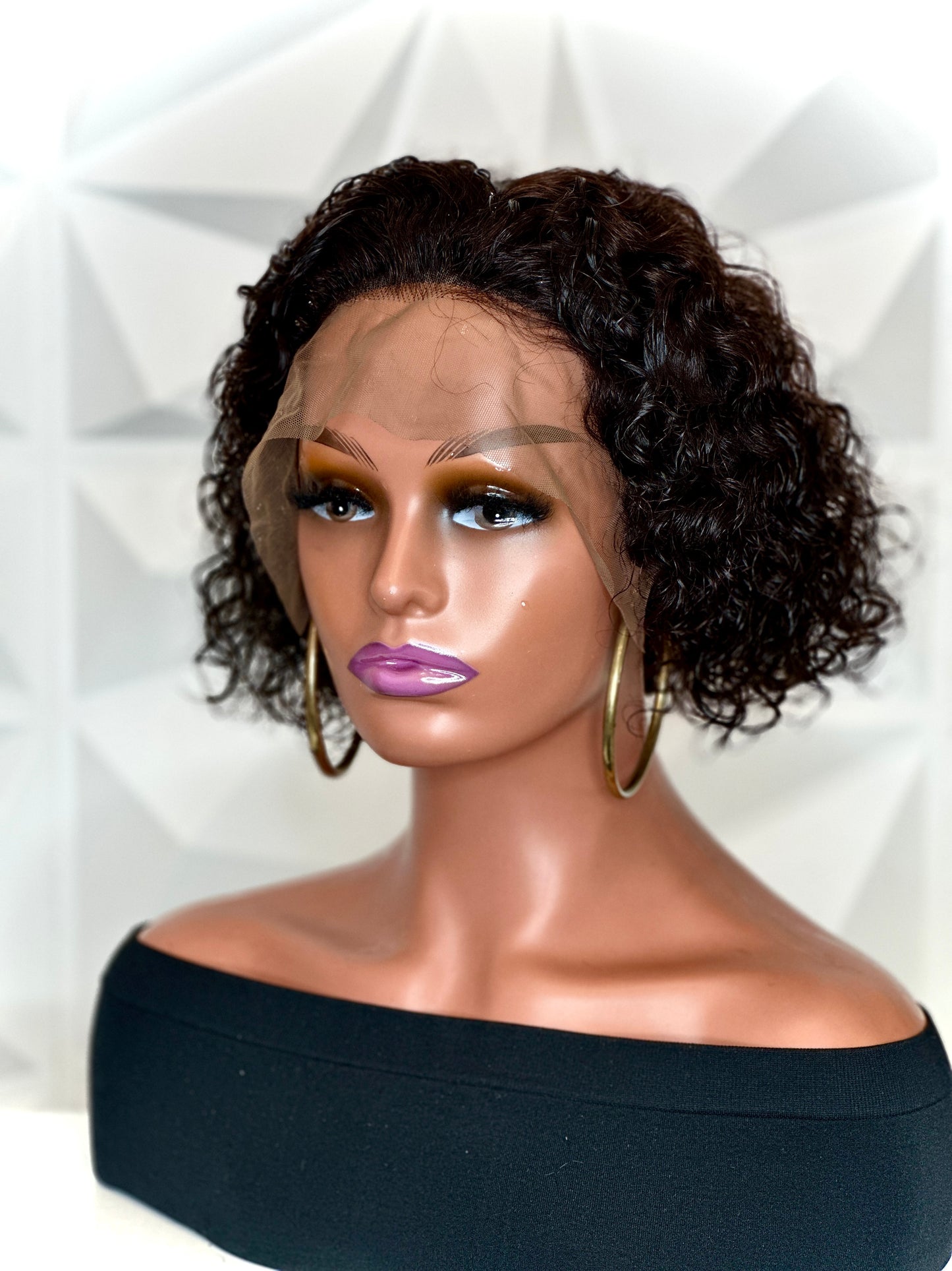 Natural Black 13x4 Frontal Wig Curly