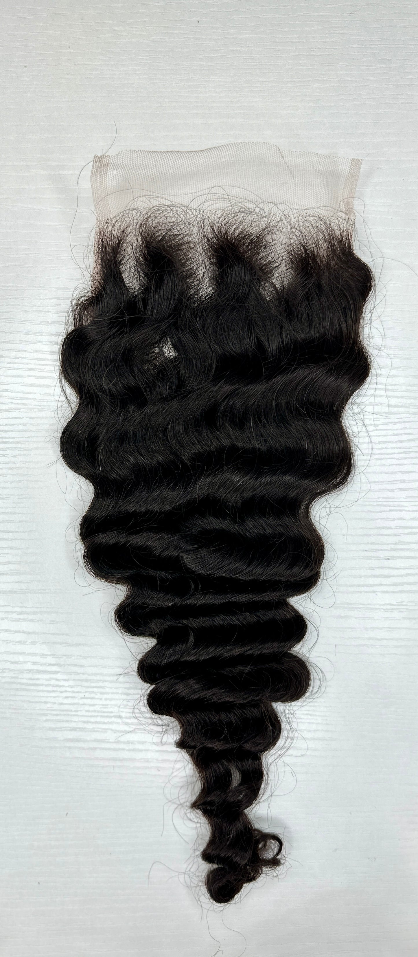 Black 5x5 Transparent Lace Closure Deep Wave