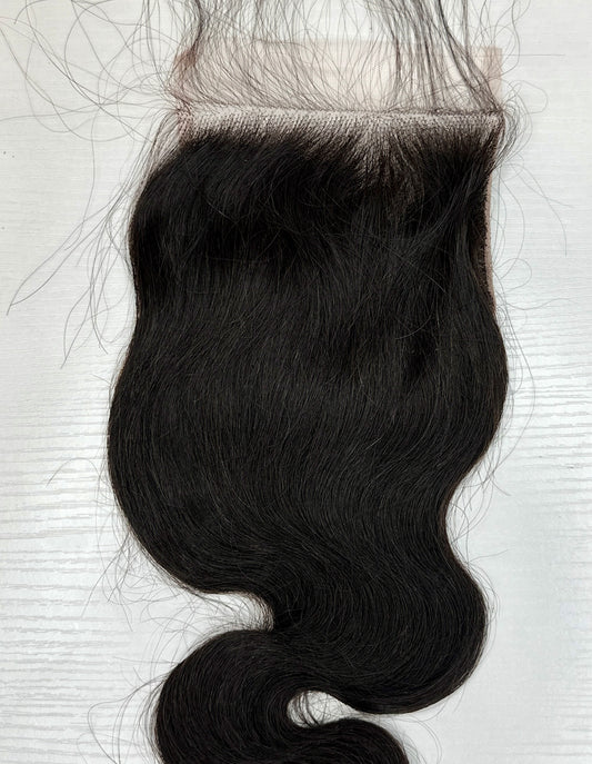 Black 5x5 Transparent Lace Closure Body Wave
