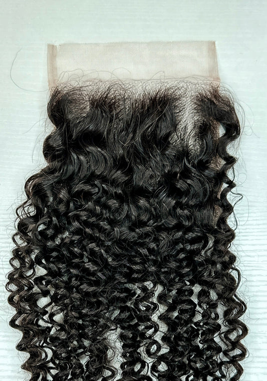 Black 5x5 Transparent Lace Closure Water Wave