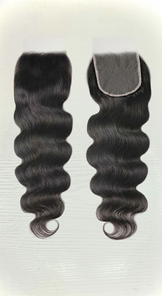 Black 5x5 Transparent Lace Closure Burmese Curly