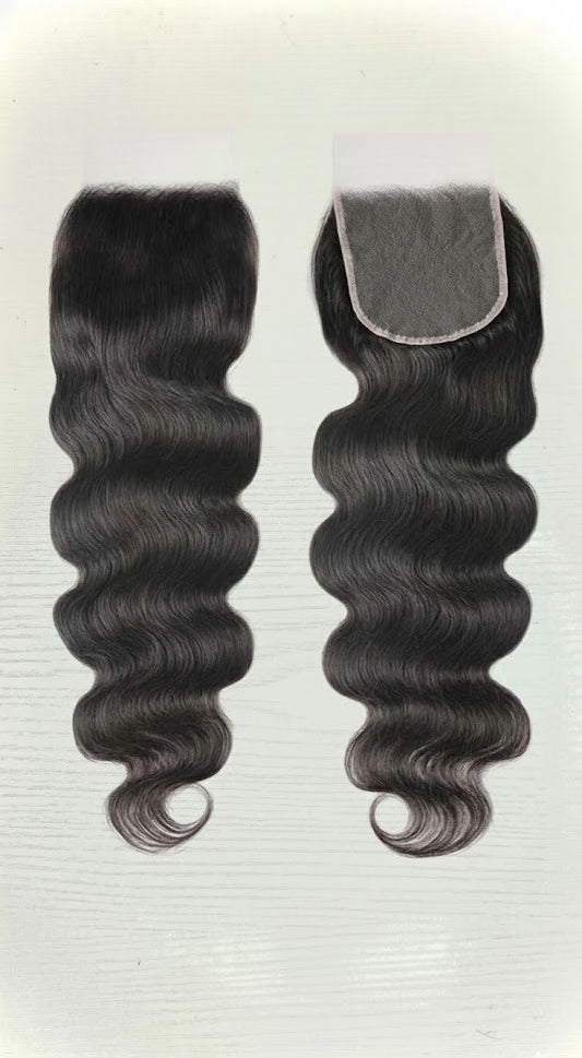 Black 5x5 Transparent Lace Closure Burmese Curly